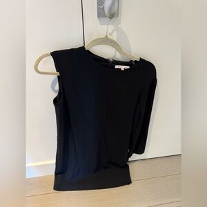 Helmut Lang Black Sleeveless Mini Dress. One shoulder sleeve